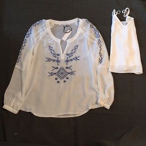 Lovers and friends Sz S white top w/ camisole